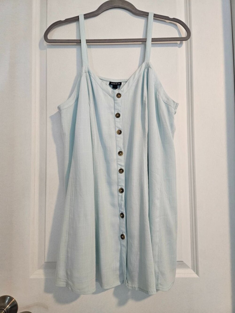 Torrid Light Blue Sleeveless Tunic Top Size 0 (Large)
